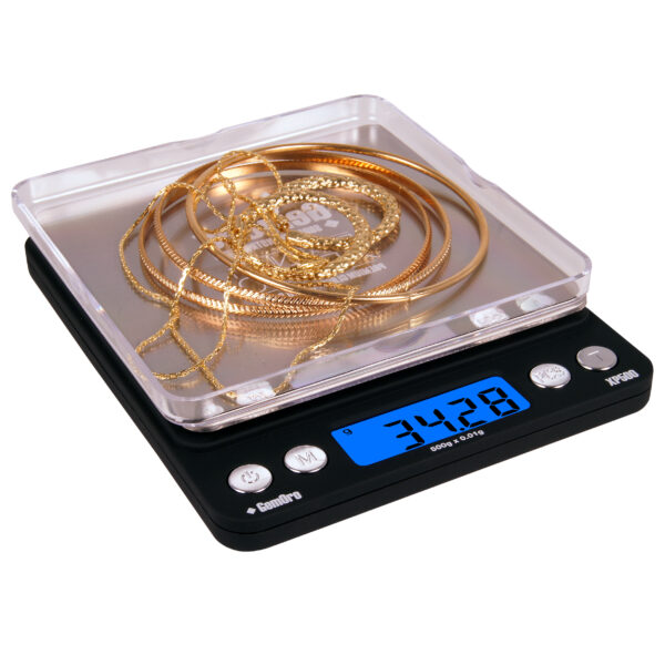 XP 500 500 gram scale with tray and buttons