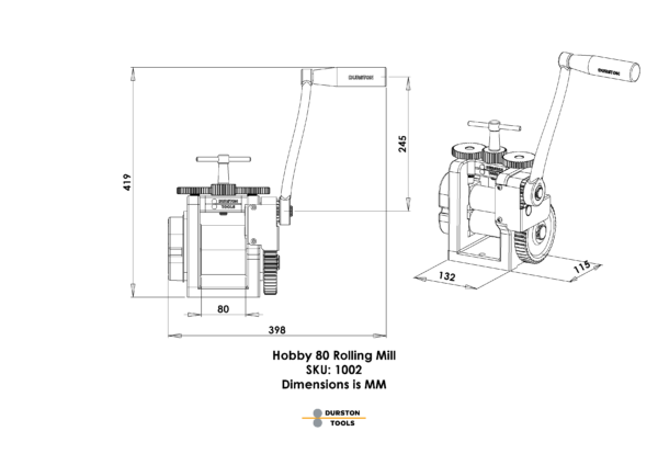 DURSTON HOBBY 80 ROLLING MILL - Image 3