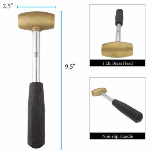 BRASS HEAD MALLET 1 LB 2 5/8″ X 1″ HAMMER